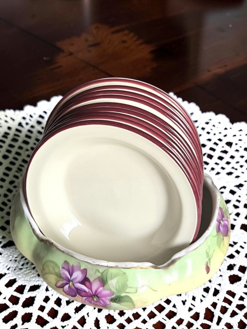 Vintage Steelite England White Butter Pat Plates Ironstone Hotelware Set of 9